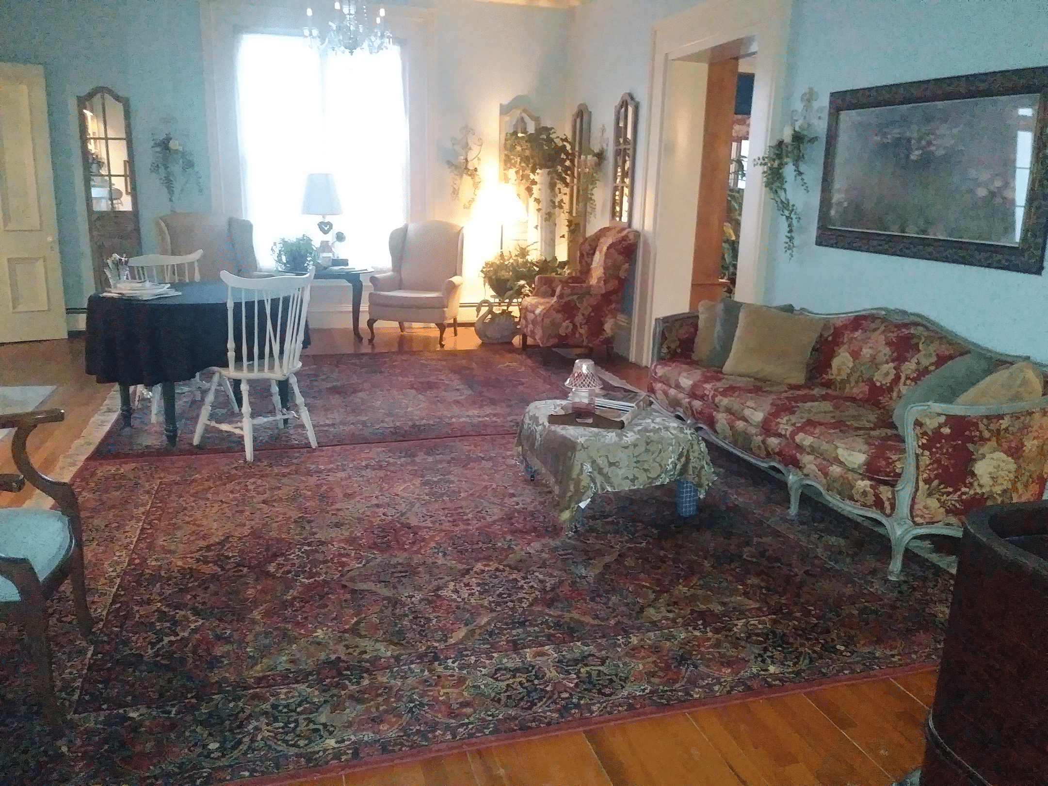 Carpeting comparison. Parlor looking east 2019