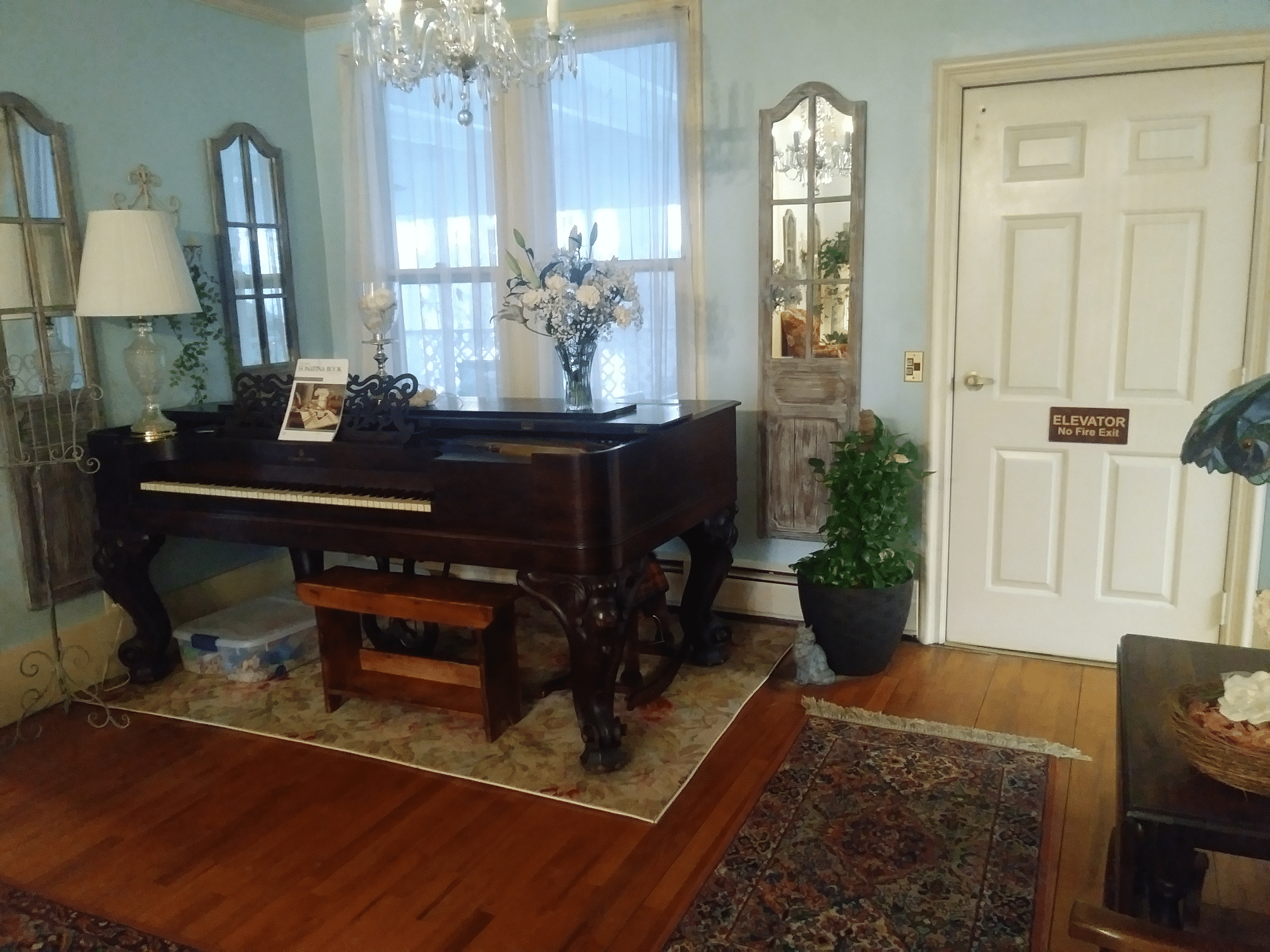 Carpeting comparison. Parlor looking west 2019