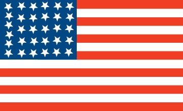 1850s U.S. flag with 31 stars