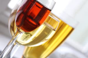 Close up of wine and beer to enjoy at local breweries and wineries