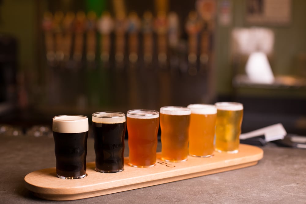 Beer flight at the top Kansas City Breweries